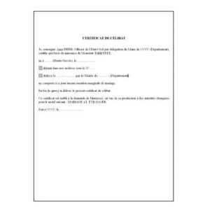TRADUCTION ATTESTATION DE RESIDENCE